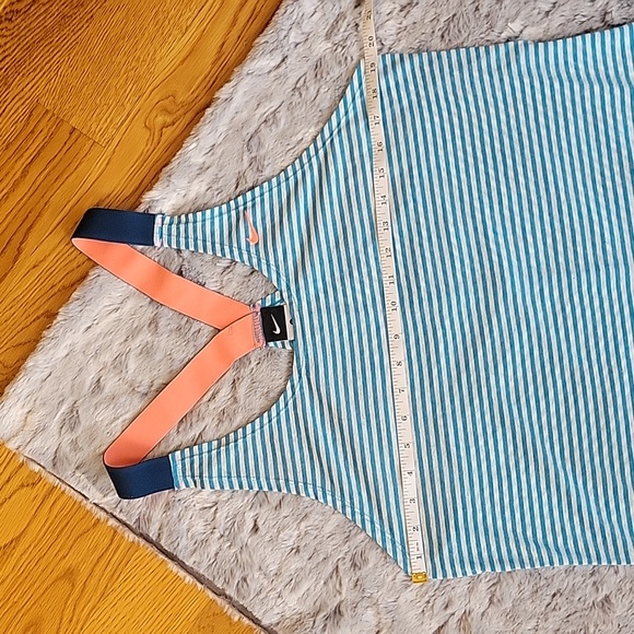 Nike Blue/White Striped Athletic Tank Top, Women's Size Large, Great Condition - Picture 2 of 5